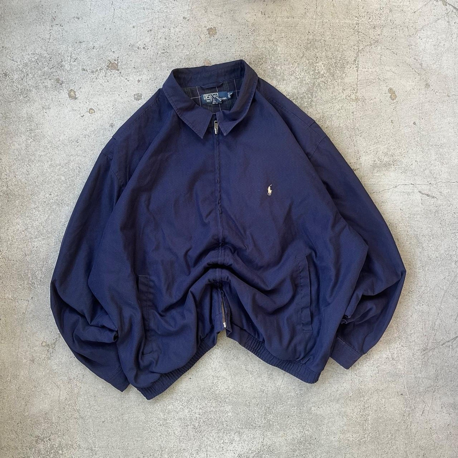 Vintage Polo Ralph Lauren Harrington Navy Zip-Up Jacket