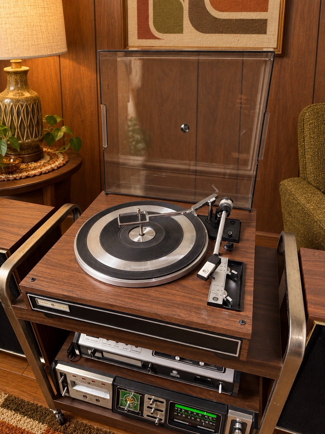 🍊Vintage 1970s General Electric GE Record Player Turntable | Model CA960A WORKS