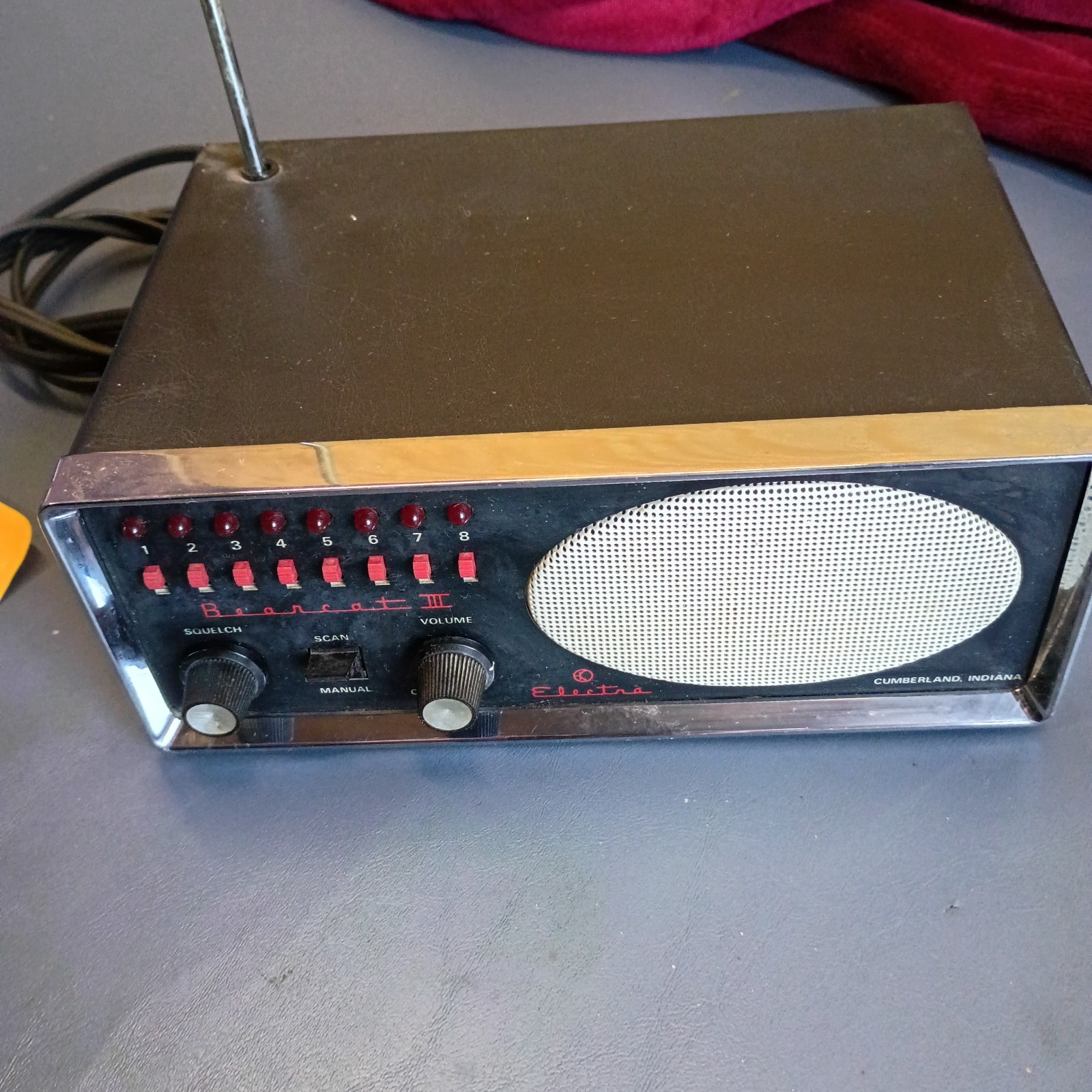 Vintage 78 Bearcat Electra Model BC III 3 H8 Channel Radio Receiver Tested (362
