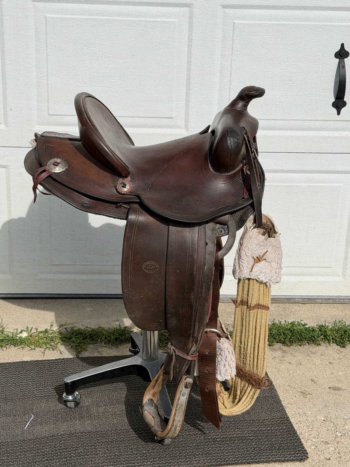 Antique A.J. Williamson Casper Wyoming Western Saddle 16” Cowboy Ranch Vintage