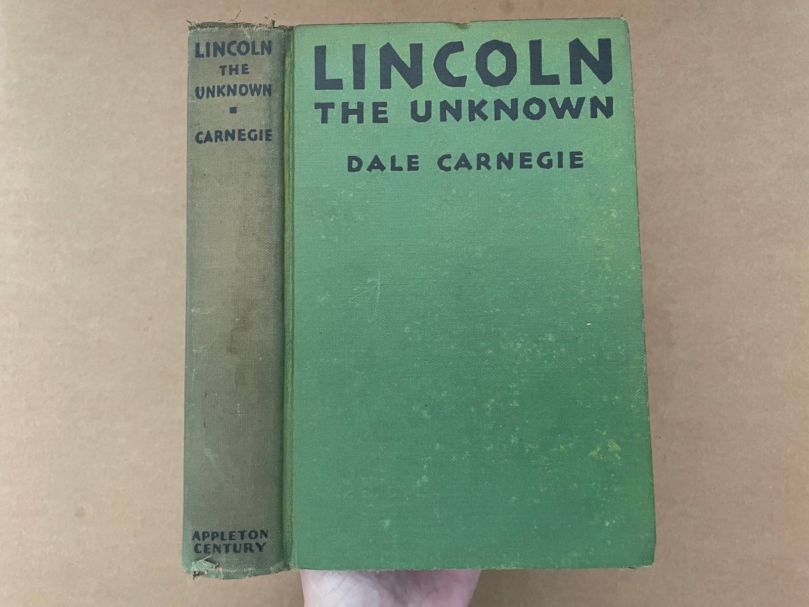 Vintage 1936 LINCOLN UNKNOWN Book Dale Carnegie SIGNED INSCRIBED Pluck Thistle