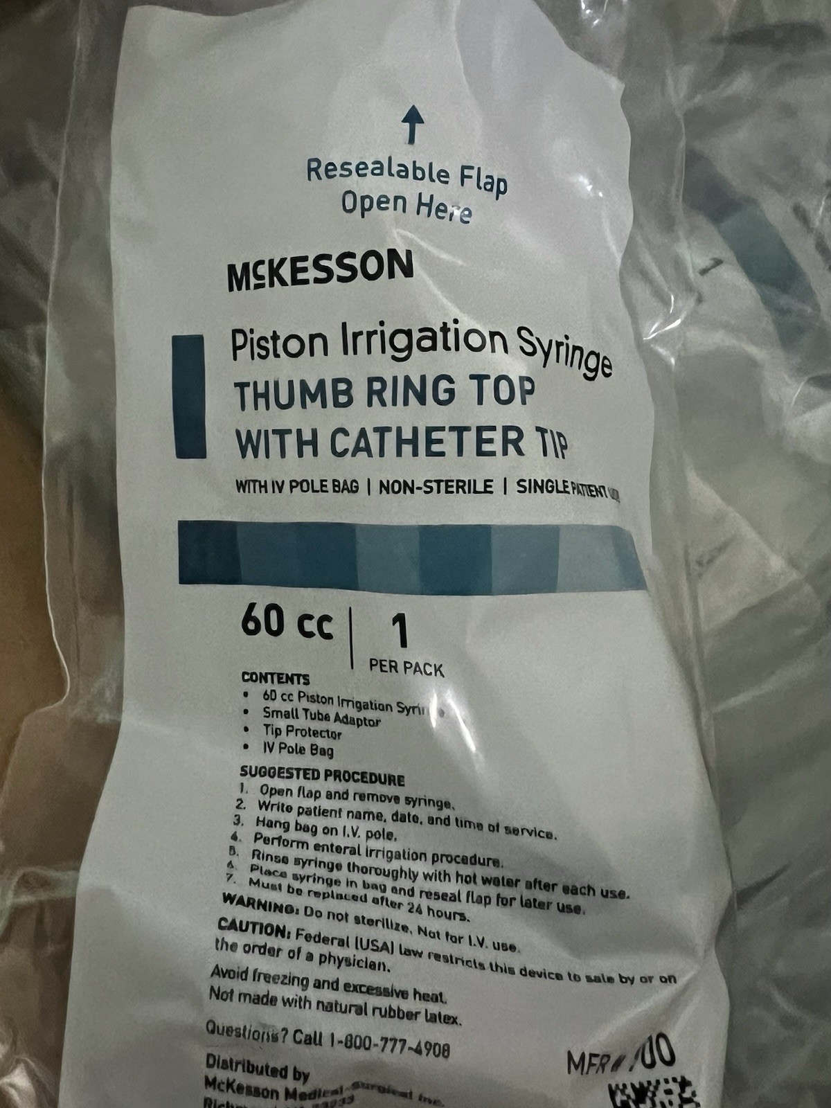 McKesson Piston Irrigation Syringe Lot of 30 Thumb Ring With Catheter Tip-60 CC McKesson Piston Irrigation Syringe Lot of 30 Thumb Ring With Catheter Tip-60 CC