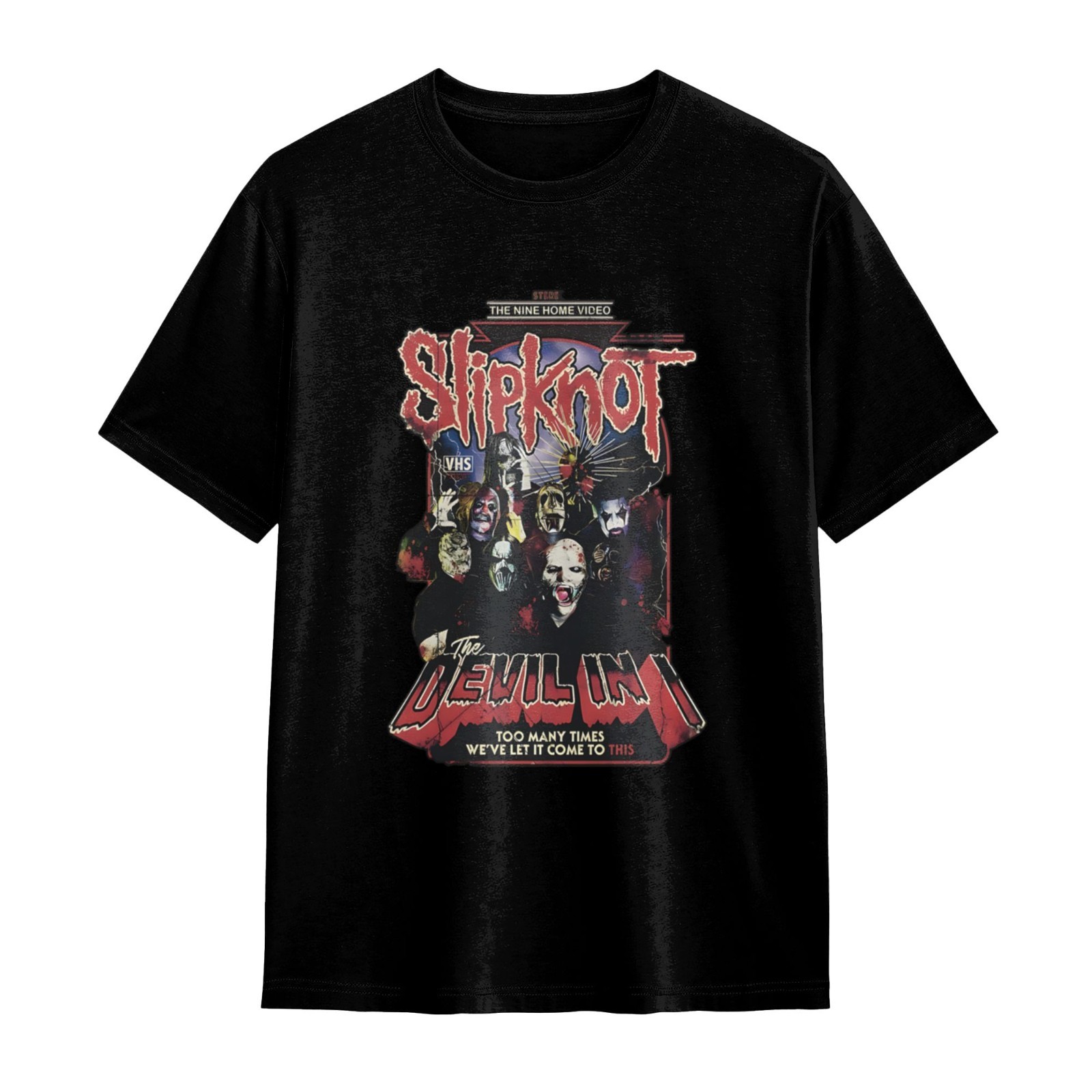 Slipknot The Devil In VHS Retro Band Heavy Metal Rock Fan T-Shirt