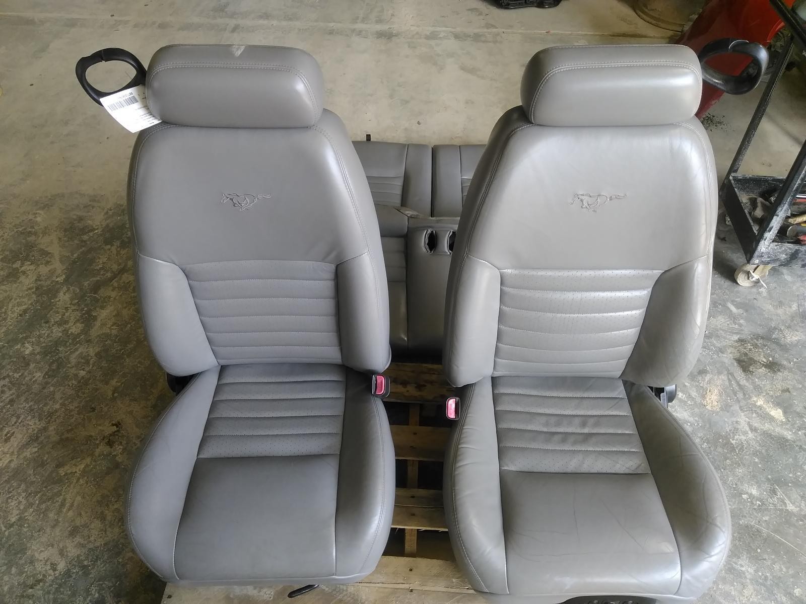 2001-2004 Ford Mustang Complete Set of Grey Leather Seats (Trim ID X)