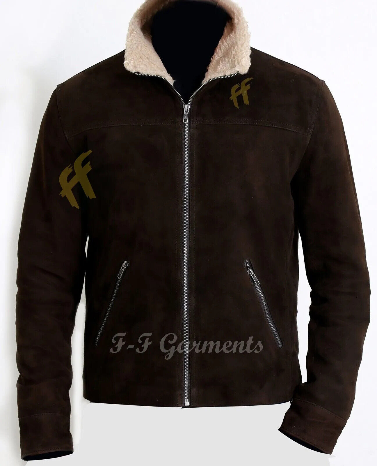 THE WALKING DEAD RICK GRIMES - ANDREW LINCOLN 100% SUEDE LEATHER JACKET-BNWT