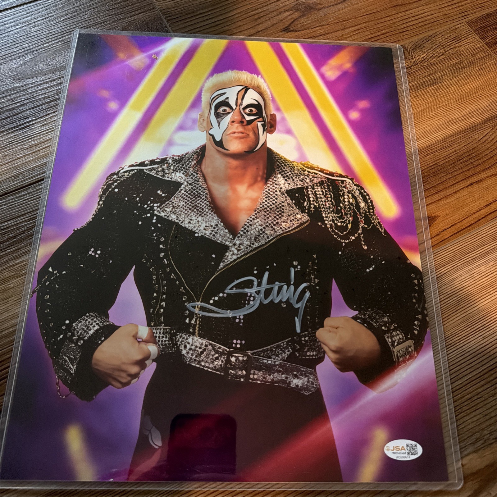 Wcw Sting Ultra Metallic 11x14 Signed Wrestling Aew Photo Wwe Autographed Wcw Sting Ultra Metallic 11x14 Signed Wrestling Aew Photo Wwe Autographed