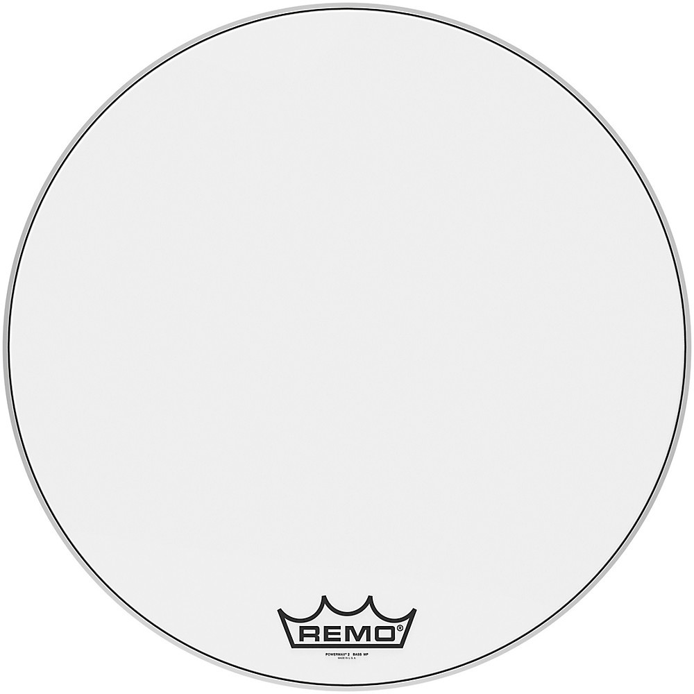 Remo Powermax 2 Ultra White Crimplock Bass Drum Head 28 in.