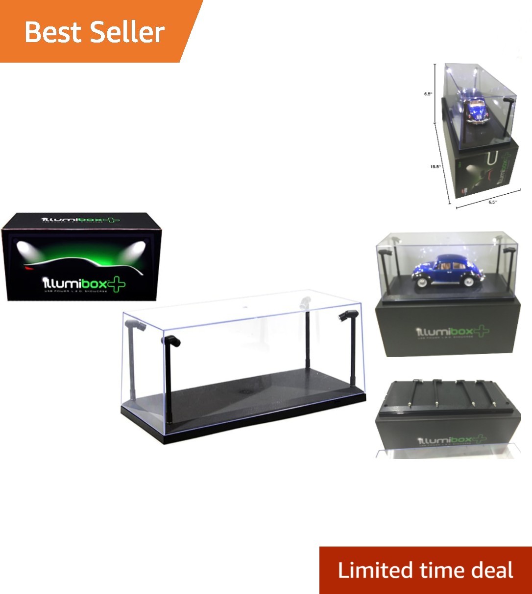LED Display Case for 1:18 Die Cast Cars - Stunning Acrylic Design