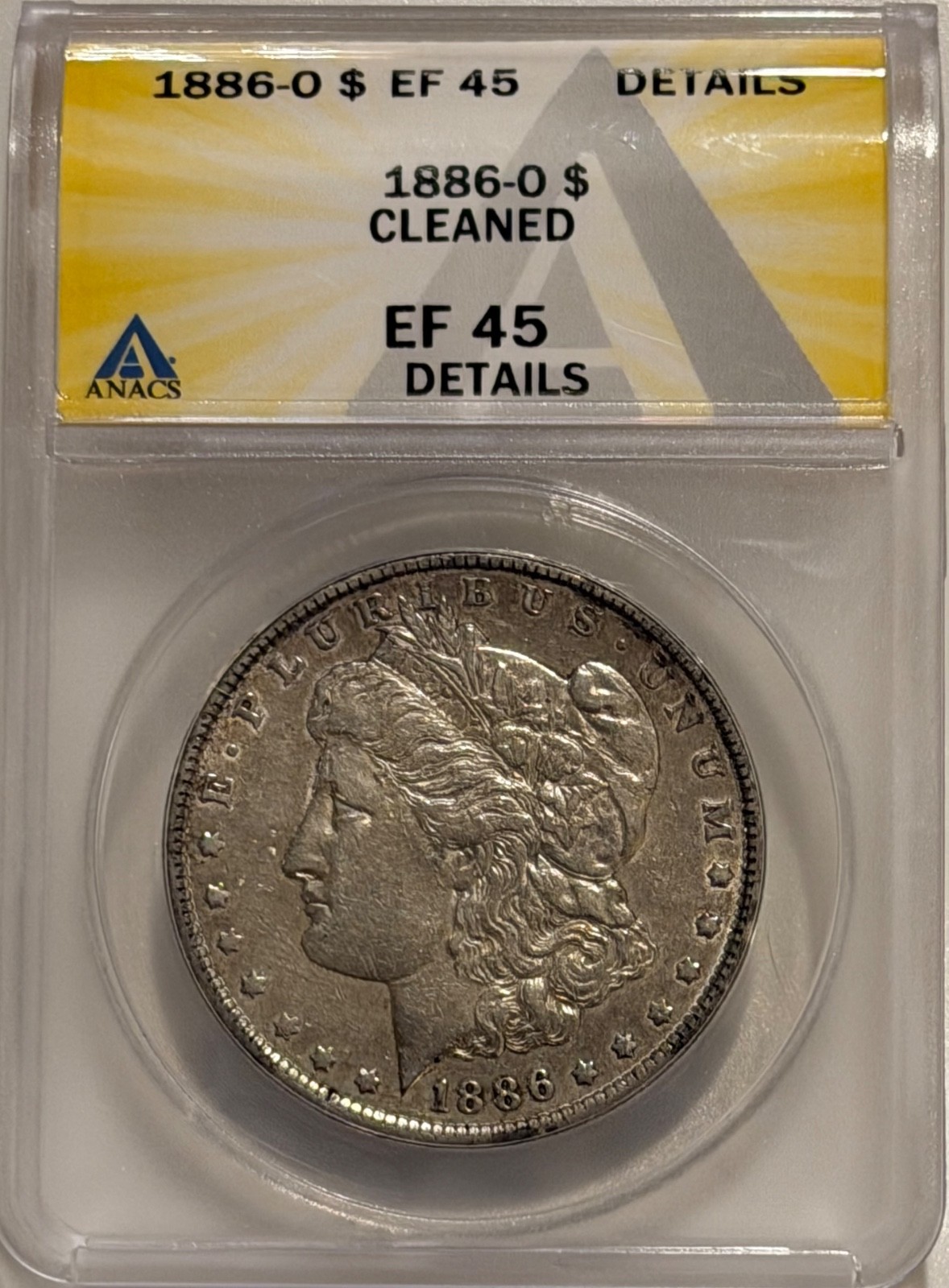 1886 O Morgan Silver Dollar ANACS XF Details Better Date Morgan 1886 O Morgan Silver Dollar ANACS XF Details Better Date Morgan