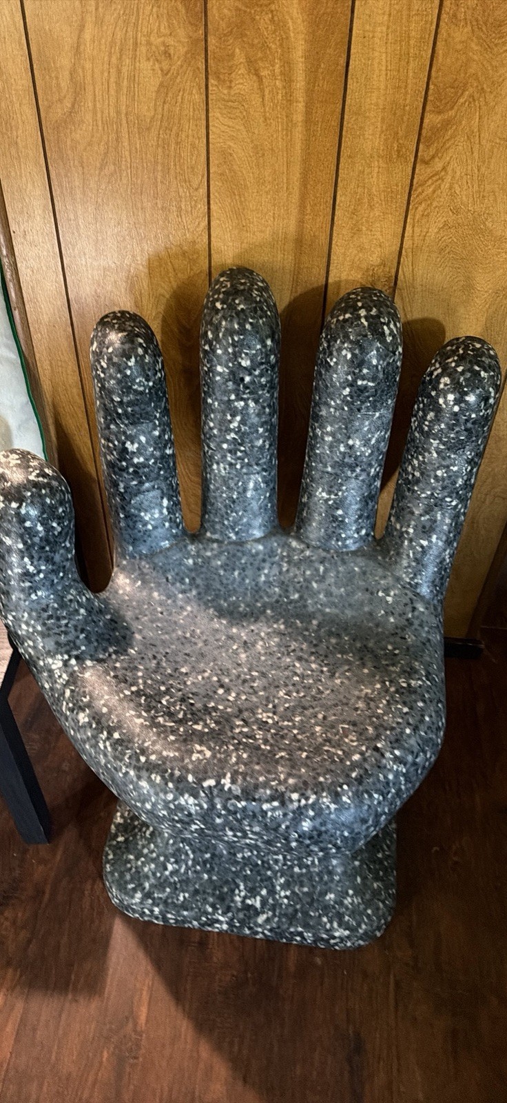 Rare Authentic 1970s Rotonics Molding Inc Hand Chair Faux Granite Rare Authentic 1970s Rotonics Molding Inc Hand Chair Faux Granite
