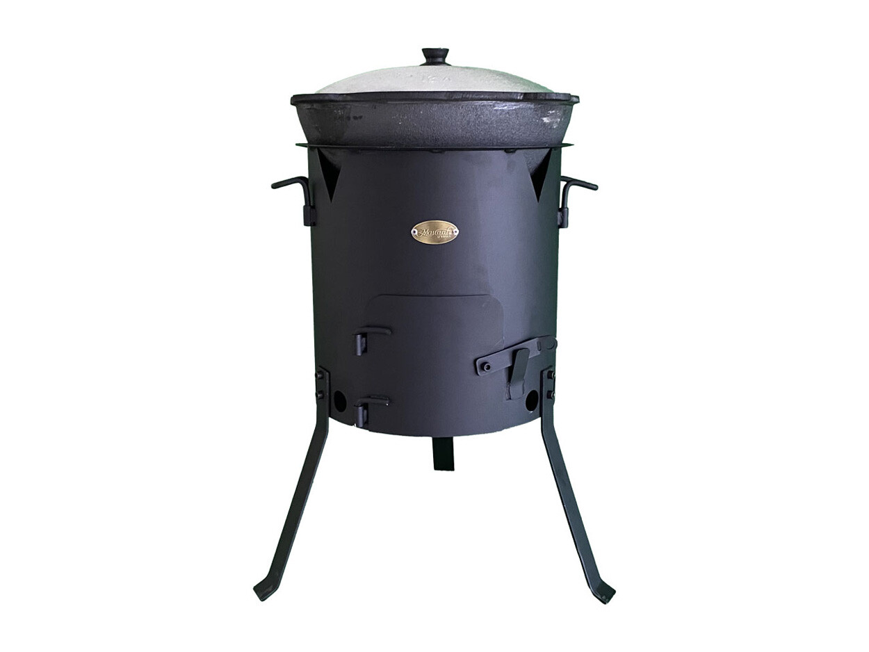 Kazan 100% Cast Iron Authentic Uzbek Cauldron & Oven Uchag Pilaf Plov Lagman Wok Kazan 100% Cast Iron Authentic Uzbek Cauldron & Oven Uchag Pilaf Plov Lagman Wok