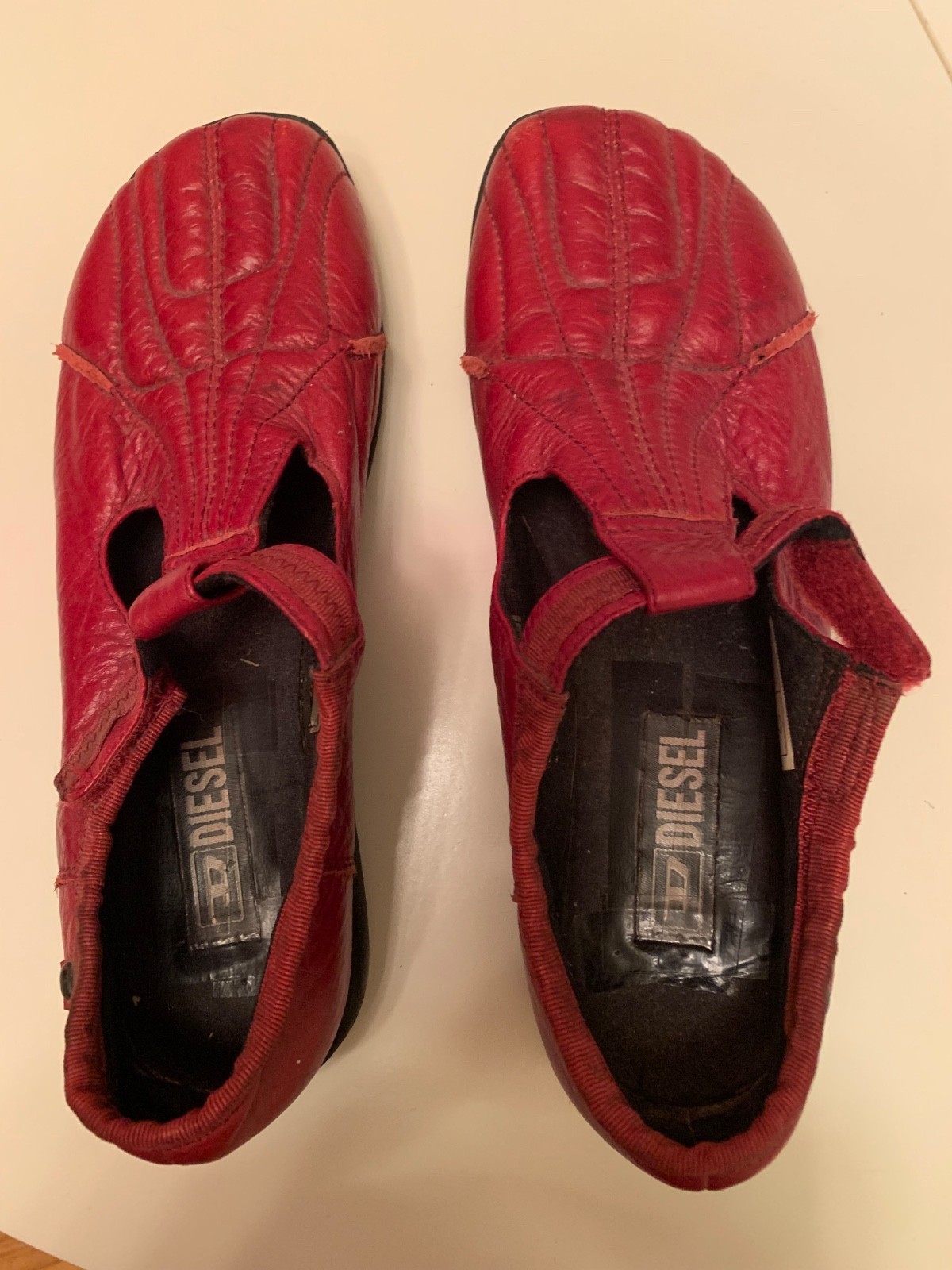 Y2K Diesel Lidja Red Leather Shoes Ballet Flat Gorpcore Sneaker 7.5 Y2K Diesel Lidja Red Leather Shoes Ballet Flat Gorpcore Sneaker 7.5