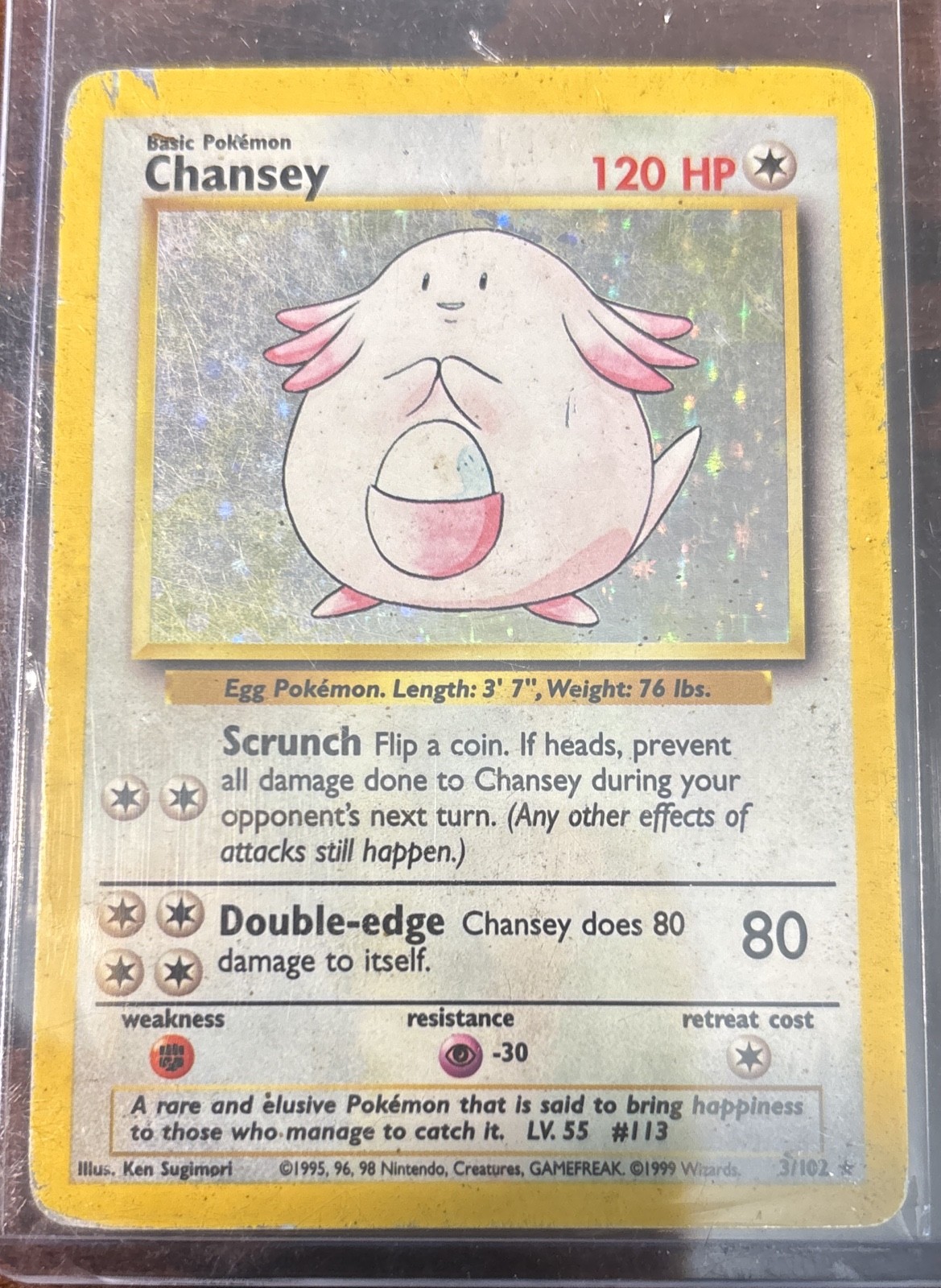 Chansey 003/102 Base Set Holo Chansey 003/102 Base Set Holo