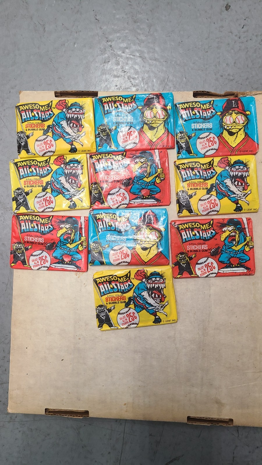 1988 Leaf Baseball Awesome All Stars Wax Packs Lot 10 Packs 1988 Leaf Baseball Awesome All Stars Wax Packs Lot 10 Packs
