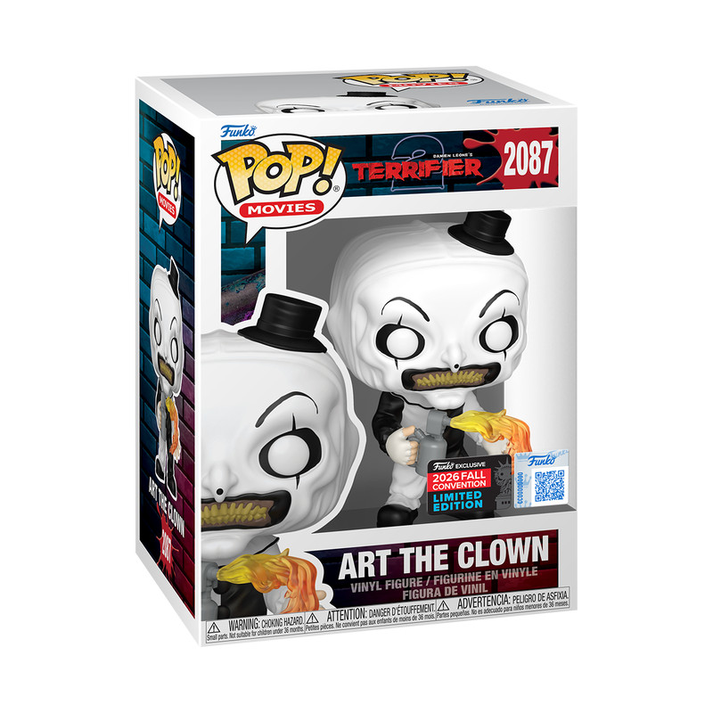 Funko Pop Terrifier: Art the Clown with Flamethrower NYCC 26 Funko Pop Terrifier: Art the Clown with Flamethrower NYCC 26