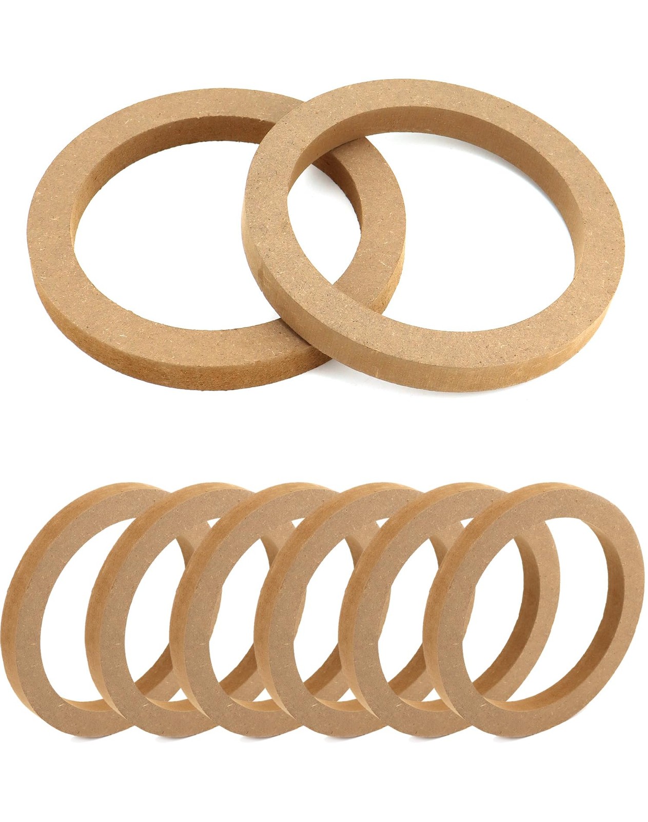 QWORK Wooden Speaker Spacer Rings, 8 Pcs 6.5\ QWORK Wooden Speaker Spacer Rings, 8 Pcs 6.5\