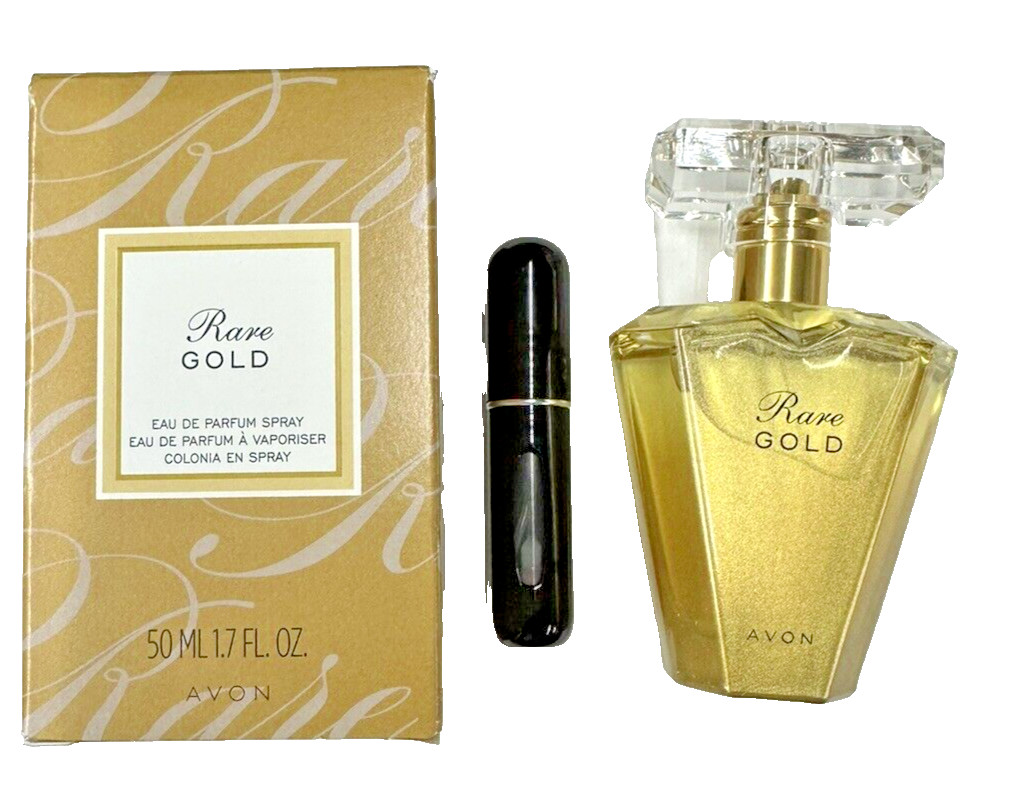 AVON Rare Gold Eau de Parfum 50ml - 1.70 fl.oz WITH TRAVEL SPRAY AVON Rare Gold Eau de Parfum 50ml - 1.70 fl.oz WITH TRAVEL SPRAY