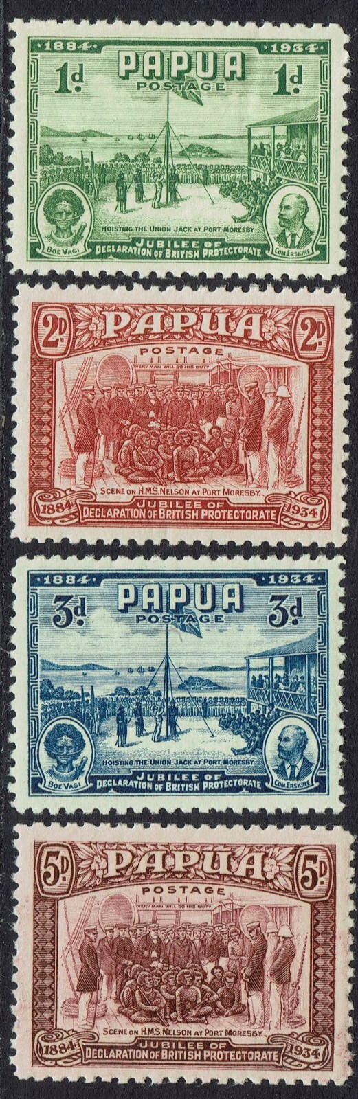 PAPUA 1934 50TH ANNIVERSARY SET
