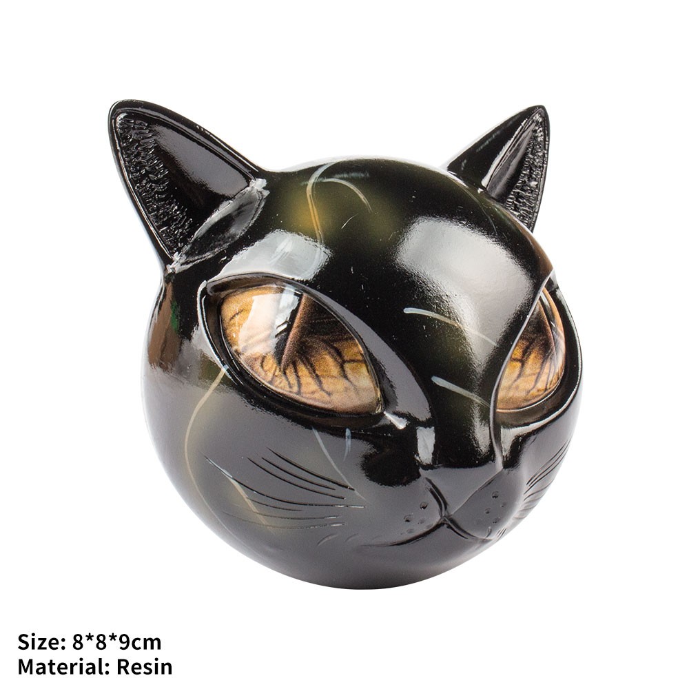 Luxury Black Cat Stone Statue Elegant Home Decor Art Gift Ornament US STOCK