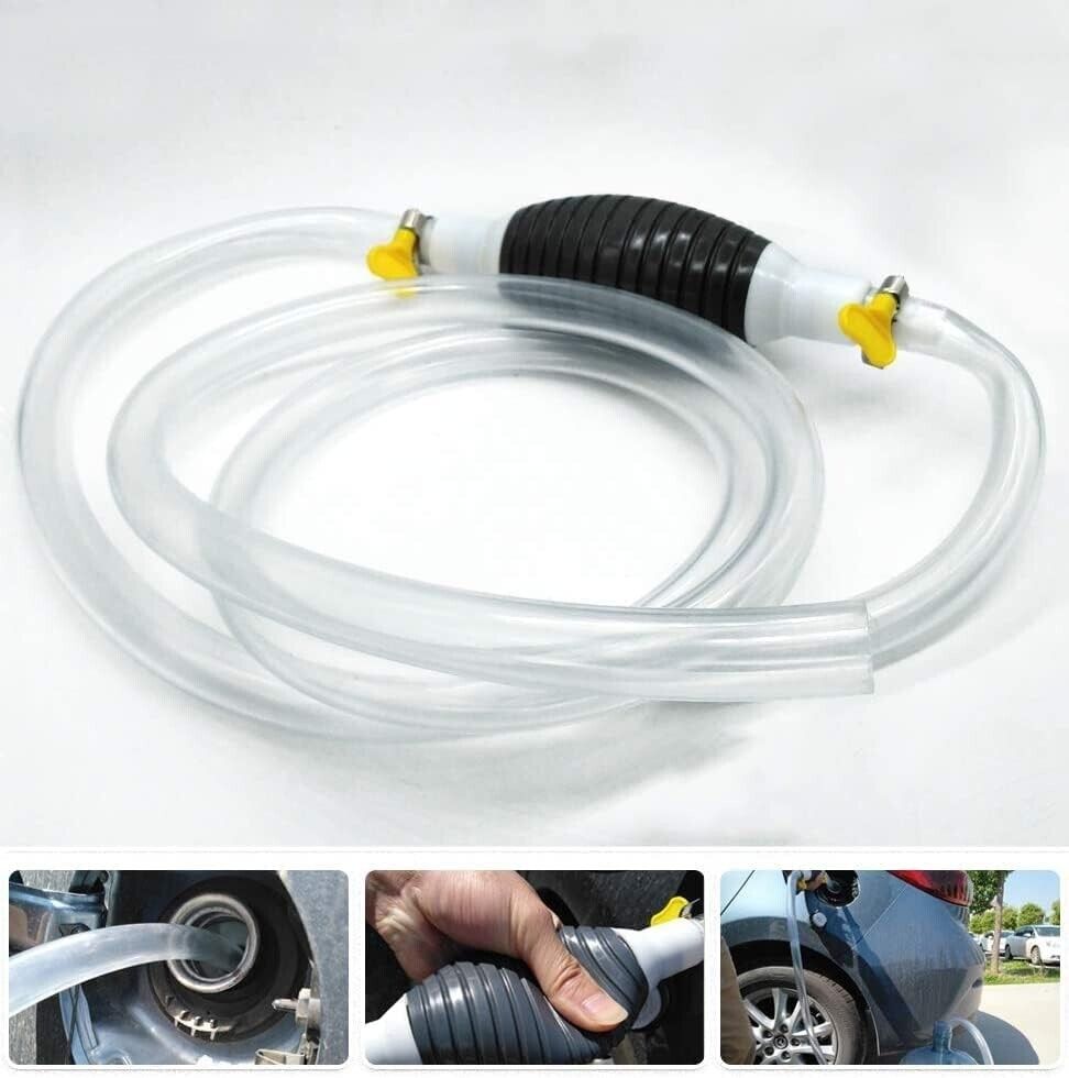 Siphon Hand Pump Portable Manual Car Fuel Transfer Pump for Gas Gasoline Petrol 