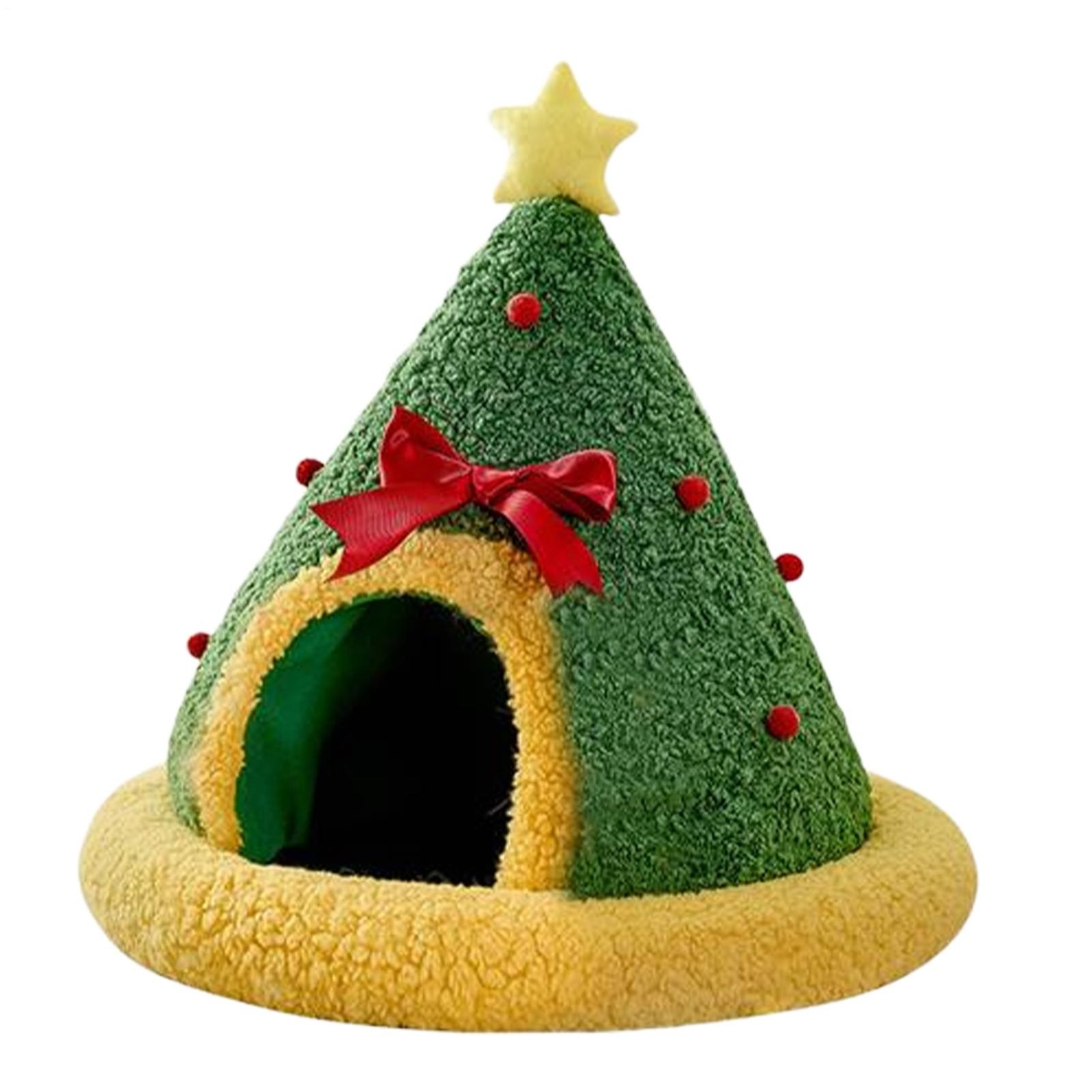 Christmas Cat Bed Machine Washable Warm Soft Cotton Pet Nest Bed for Puppy Cat Christmas Cat Bed Machine Washable Warm Soft Cotton Pet Nest Bed for Puppy Cat