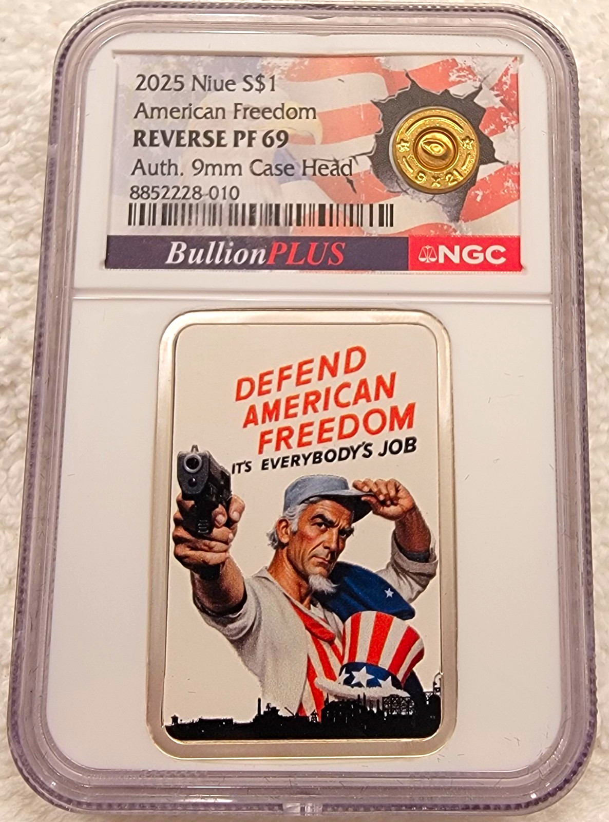 2025 Niue $1 American Freedom Reverse PF69 .999 Silver BullionPLUS Auth 9mm 2025 Niue $1 American Freedom Reverse PF69 .999 Silver BullionPLUS Auth 9mm
