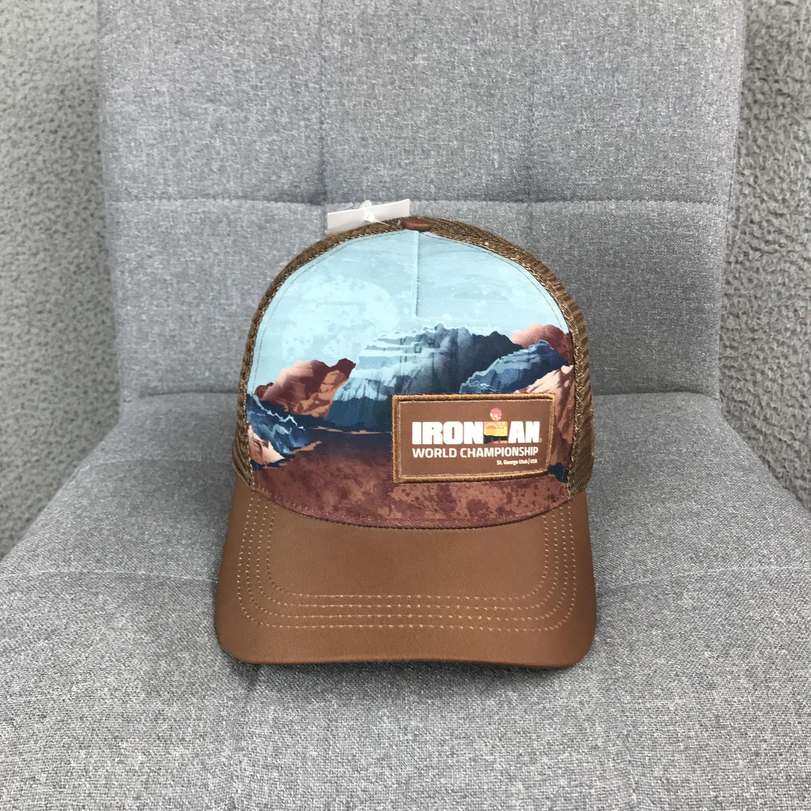 Ironman World Championship Hat Cap Snap Back Mens One Size Brown Running BOCO