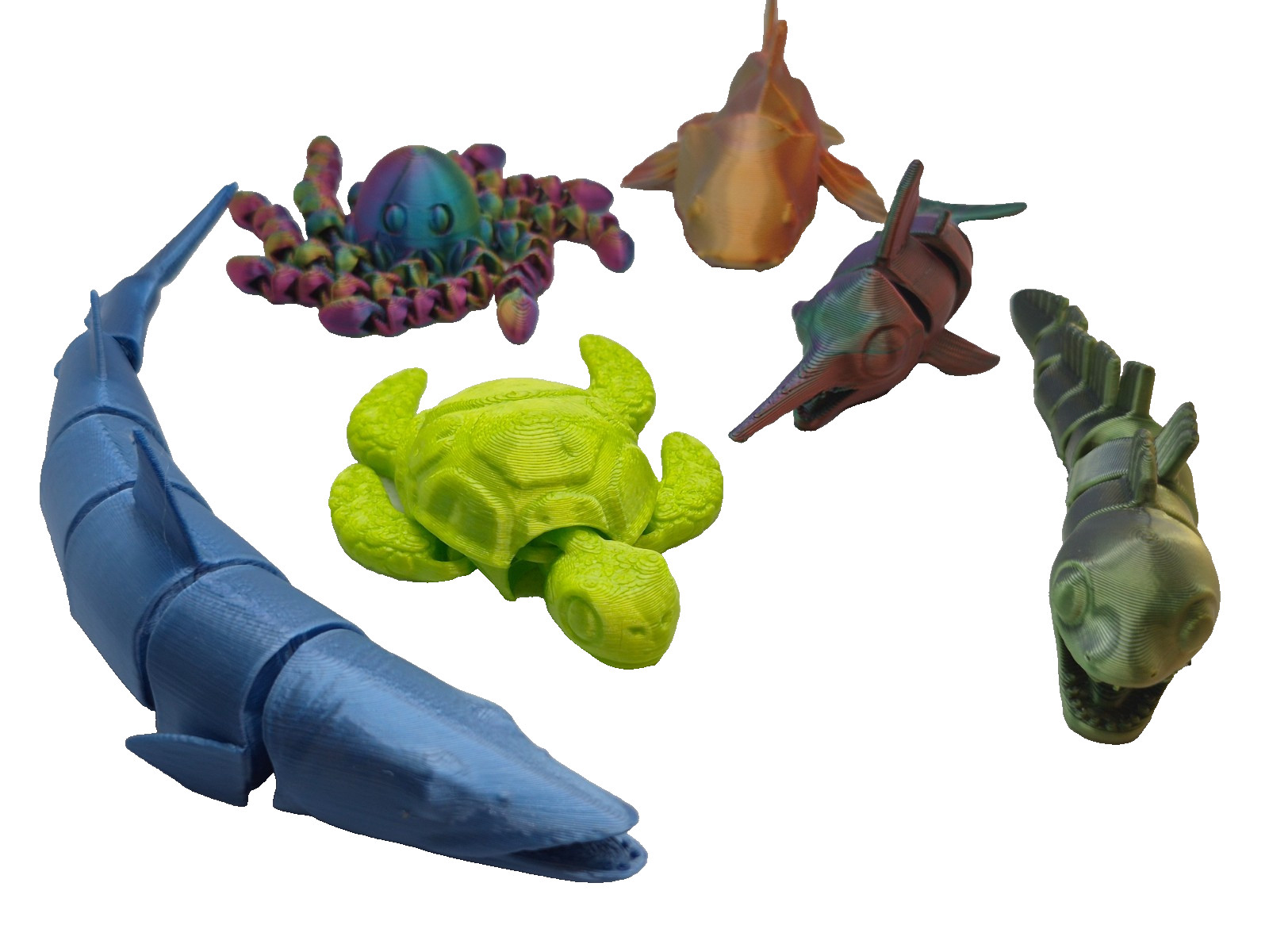 Aquatic Pack - 7 Piece Sea Creature Flexie Articulate Bundle Aquatic Pack - 7 Piece Sea Creature Flexie Articulate Bundle