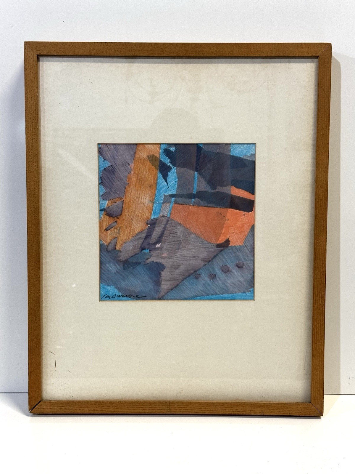 Vintage Mixed Media Abstract Art Signed Framed Vintage Mixed Media Abstract Art Signed Framed