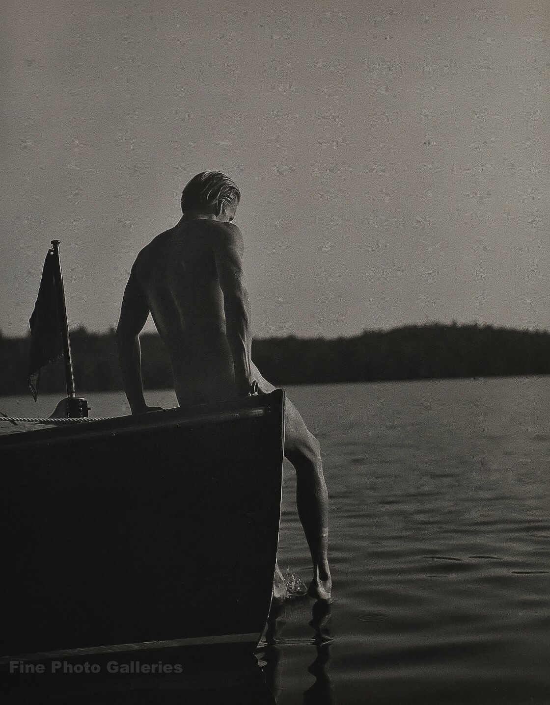 1988 Vintage BRUCE WEBER Outdoor Male Nude Model TYKE Boat Lake Photo Art 11X14