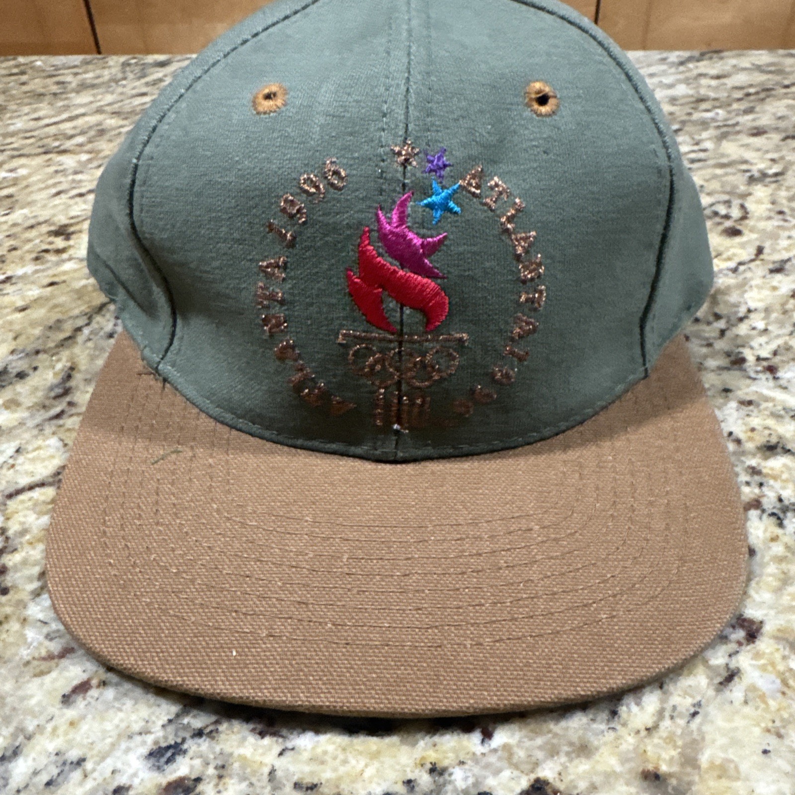 Vintage 1996 Atlanta Olympics Eastport Hat Adjustable Strapback Baseball Cap Cpx