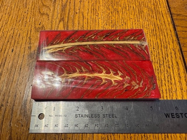 Pair of Beautiful Reed Pinecone pattern Resin Knife Handle Blank Scale Pair of Beautiful Reed Pinecone pattern Resin Knife Handle Blank Scale