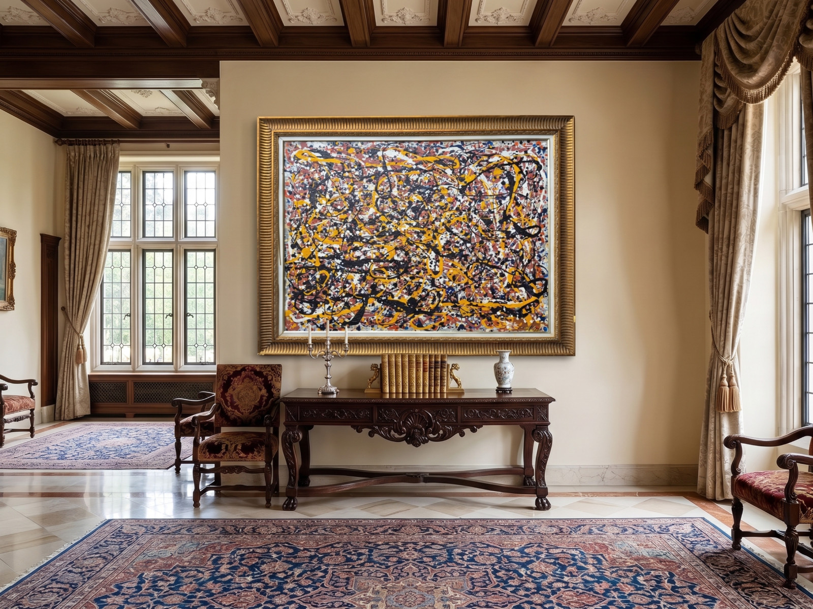 Vintage Jackson Pollock - ( Drip painting ) used Vintage Jackson Pollock - ( Drip painting ) used
