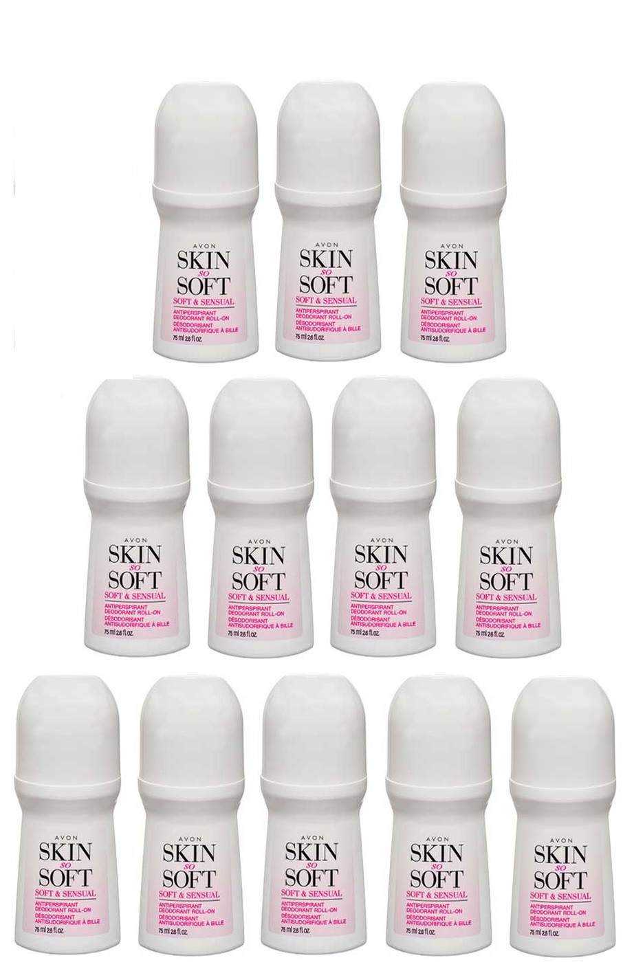 12 Bottles AVON Skin So Soft, Soft & Sensual Roll-On Deodorant Women\'s 12 Bottles AVON Skin So Soft, Soft & Sensual Roll-On Deodorant Women\'s