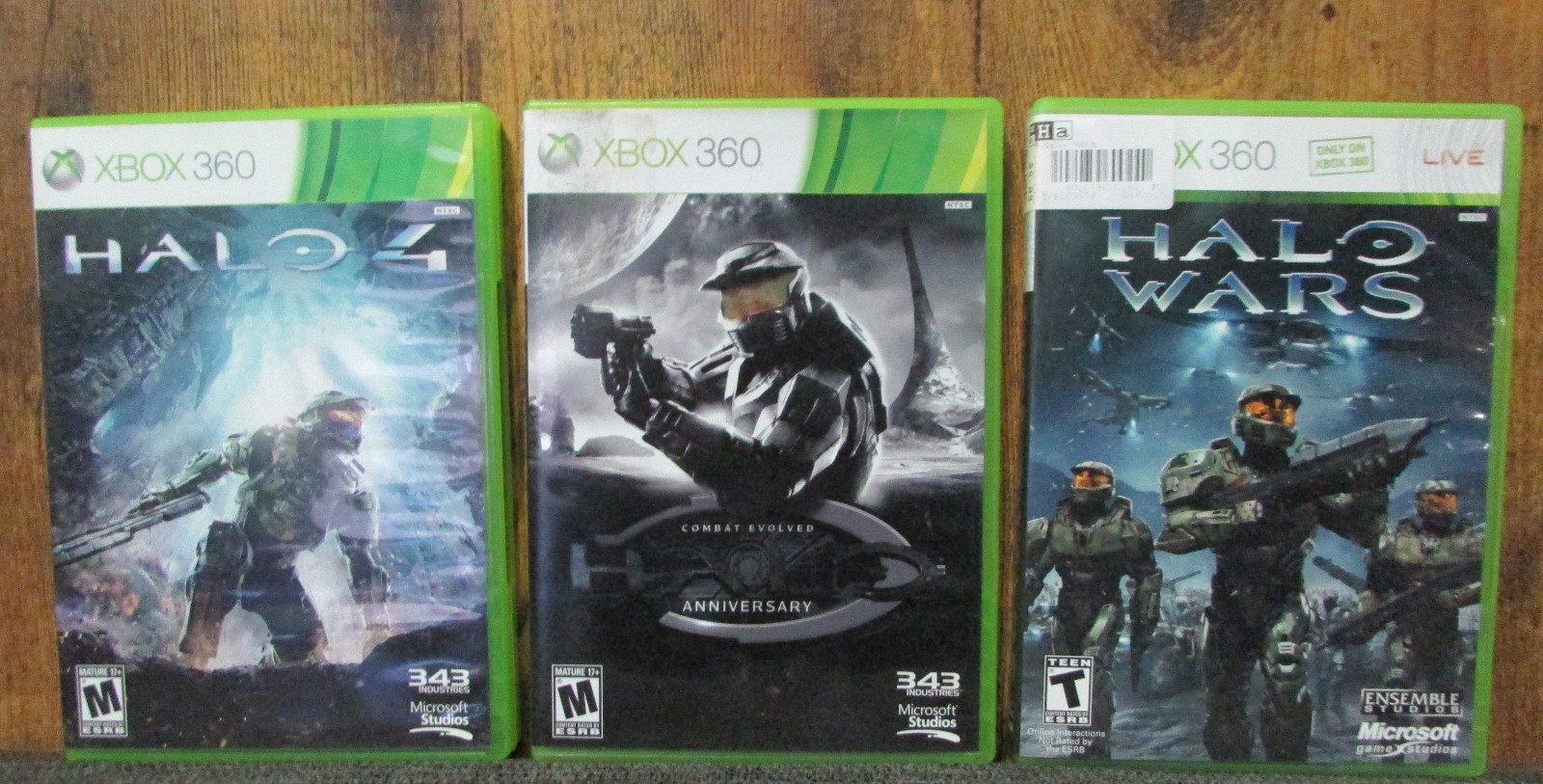 Halo CE Anniversary + Halo 4 + Halo Wars Lot Bundle Combo - Excellent - Tested Halo CE Anniversary + Halo 4 + Halo Wars Lot Bundle Combo - Excellent - Tested