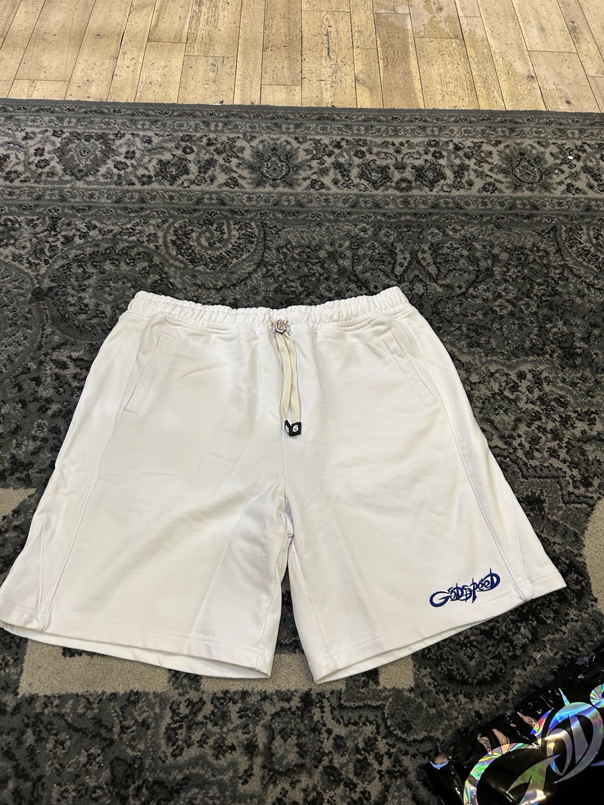 Size XXL - Godspeed Vital Terry Shorts - White / Blue Size XXL - Godspeed Vital Terry Shorts - White / Blue