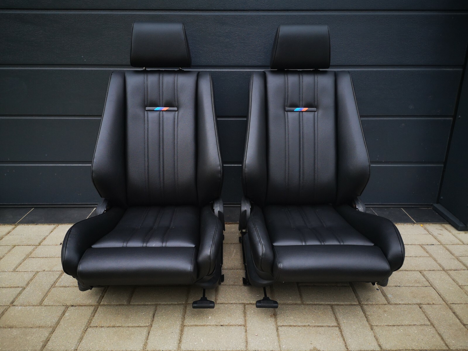1982 - 1992 BMW E30 Coupe, Sedan, Touring Front Seats Vinyl Covers Black Schwarz