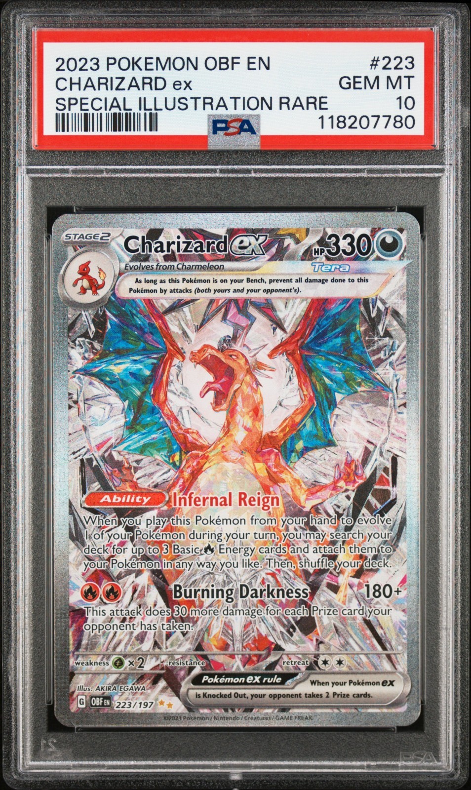 2023 Pokemon SV Charizard ex Special Illustration Rare #223/197 PSA 10 2023 Pokemon SV Charizard ex Special Illustration Rare #223/197 PSA 10