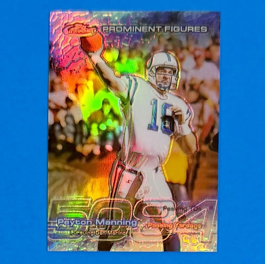 1999 Topps Finest Peyton Manning Prominent Figures Refractor #PF6 SN 562/5084