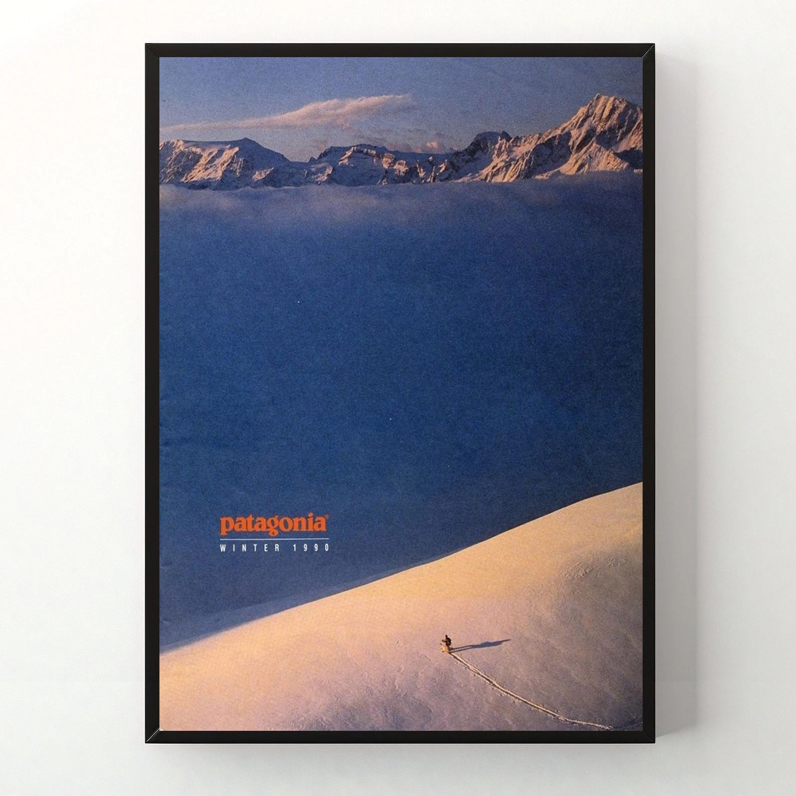 Patagonia Winter 1990 Vintage Snow Mountain Ski Poster