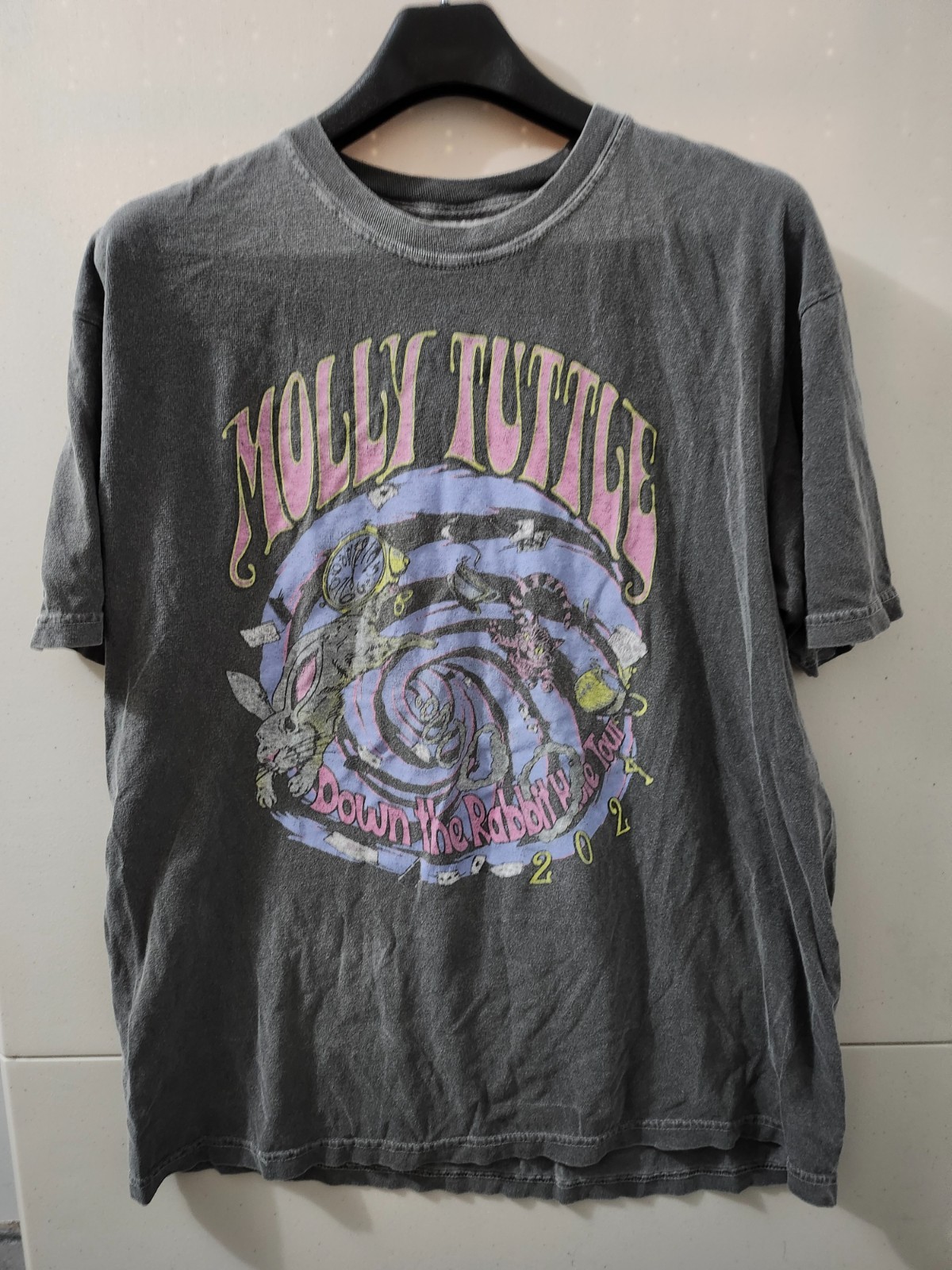 Molly Tuttle Shirt Mens XL Black Down The Rabbit Hole Tour 2024 Graphic Tee Fade Molly Tuttle Shirt Mens XL Black Down The Rabbit Hole Tour 2024 Graphic Tee Fade