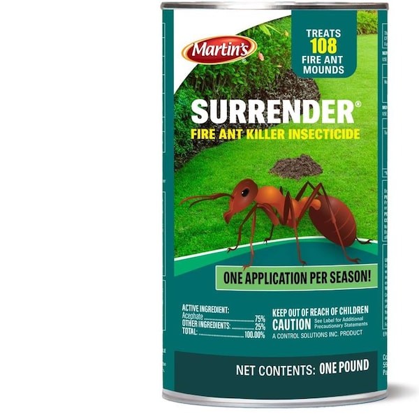 Martin's Surrender Acephate 75% Fire Ant Killer Mound Insecticide - 1 lb. Can Martin's Surrender Acephate 75% Fire Ant Killer Mound Insecticide - 1 lb. Can