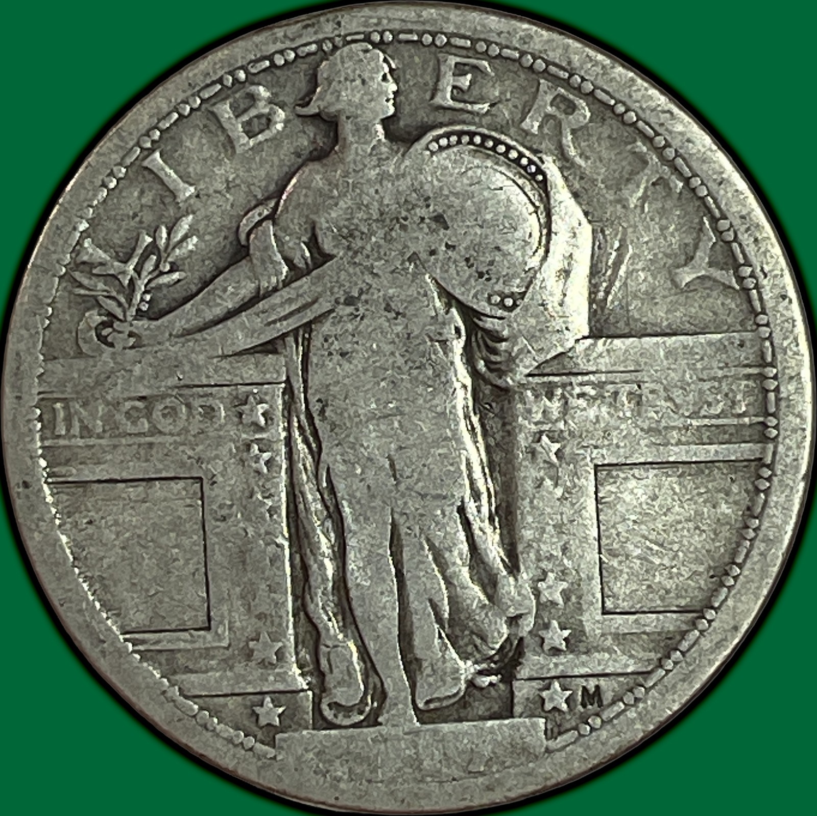 1917 Type 1 Standing Liberty Quarter Very Good VG Coin #49885