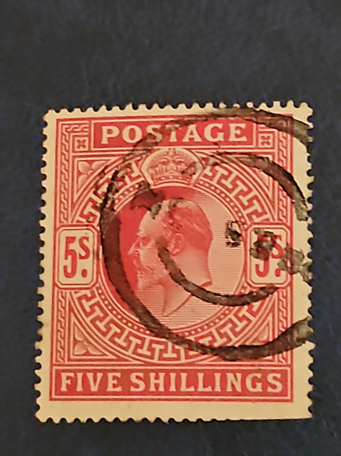 Great Britain 1902 5s Shillings King Edward VII Used Stamp - Scott 140 SG 263