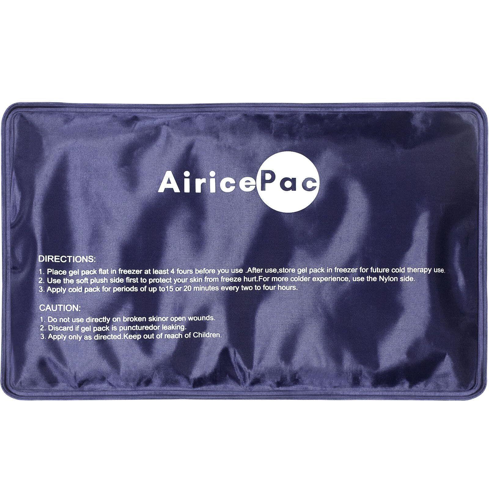 Airicepac Ice Packs for Injuries Reusable Gel Cold Pack for Knee Neck Shoulde...
