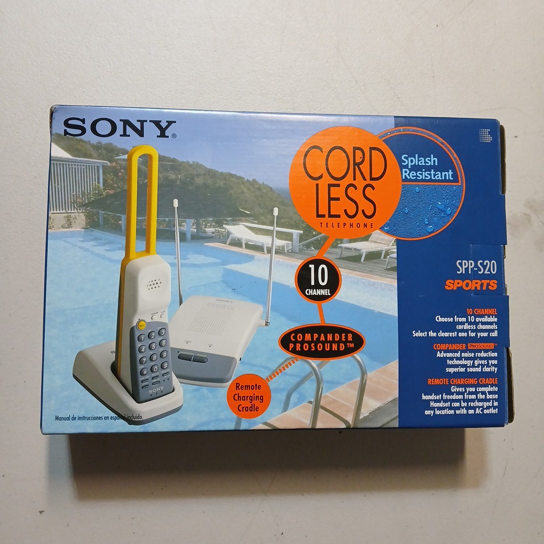 VTG SONY 10 Channel Cordless Telephone  SPP-S20 Sports Brand New in Box