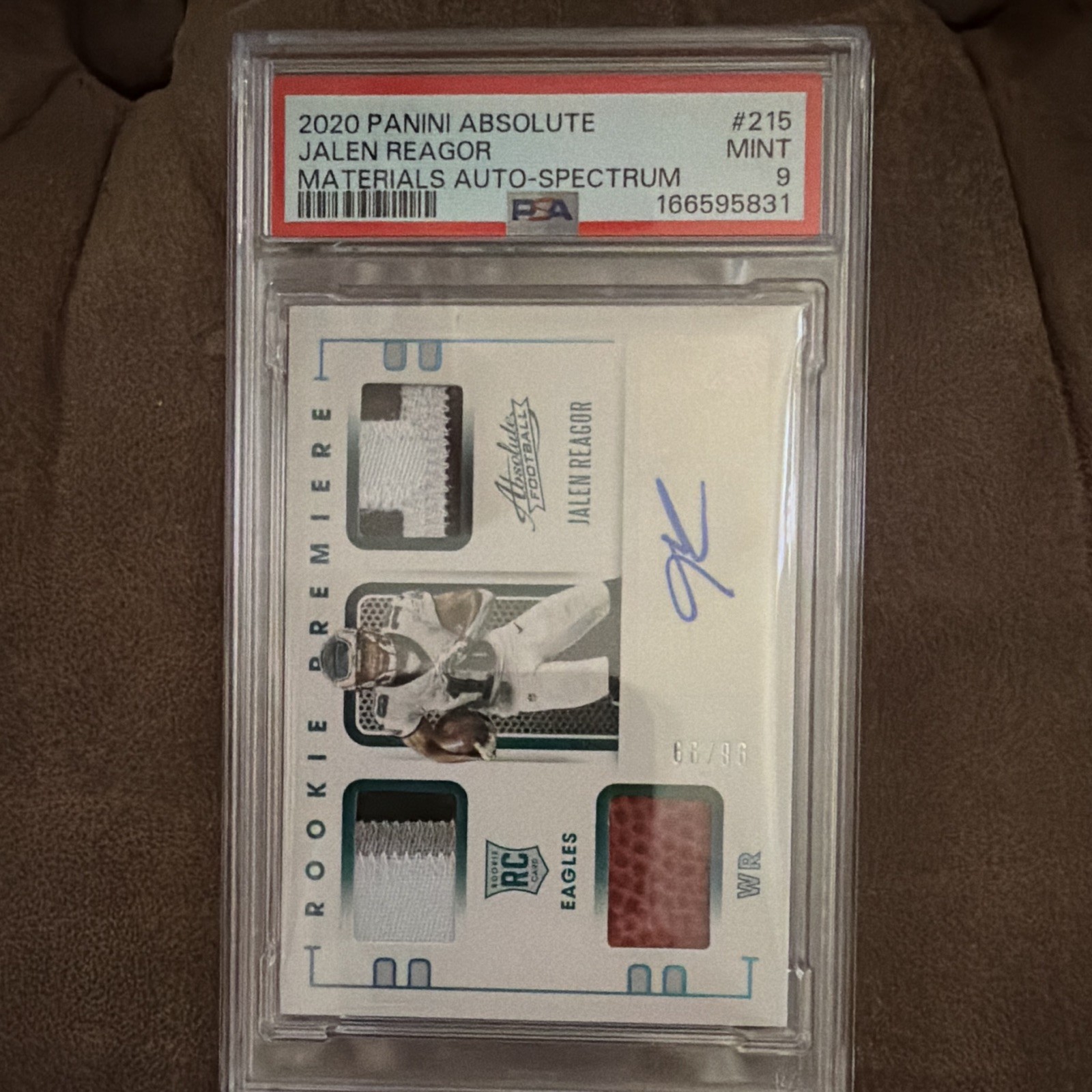 🚨2020 Panini Absolute Jalen Reagor RPM Spectrum /99 Auto Mem PSA 9 POP 3🔥