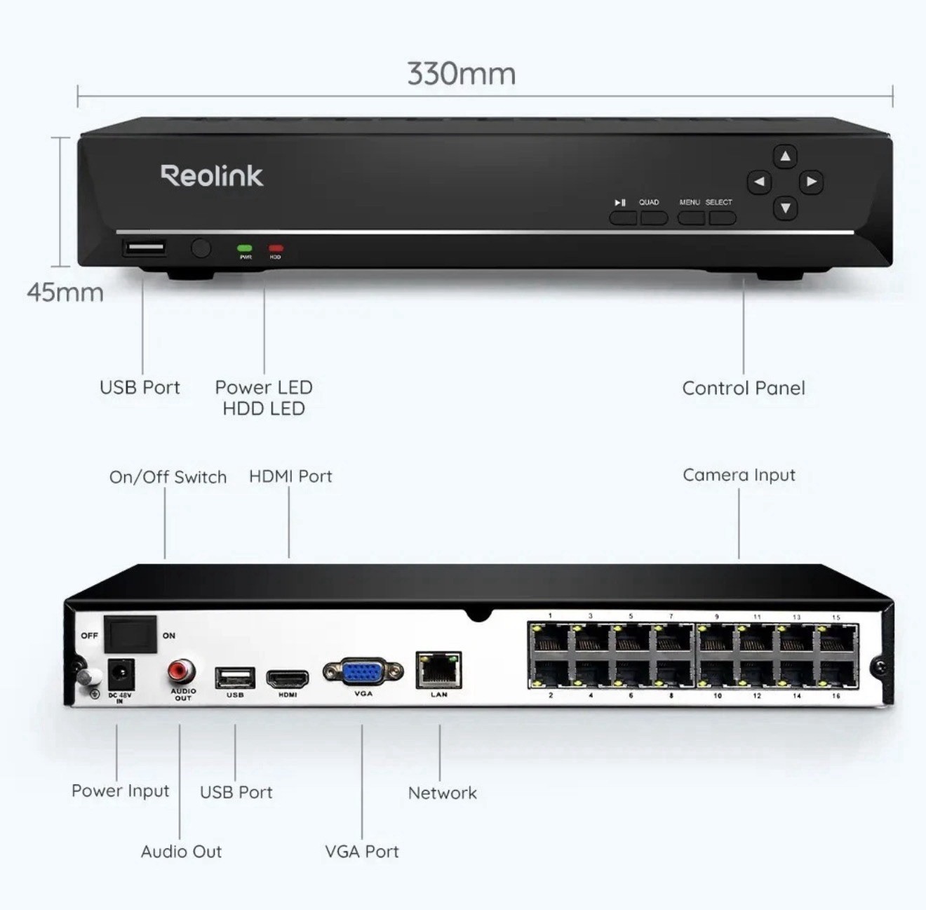 Reolink RLN16-410 16CH PoE NVR 4TB HDD 16MP 24/7 Recording Remote View Recorder Reolink RLN16-410 16CH PoE NVR 4TB HDD 16MP 24/7 Recording Remote View Recorder