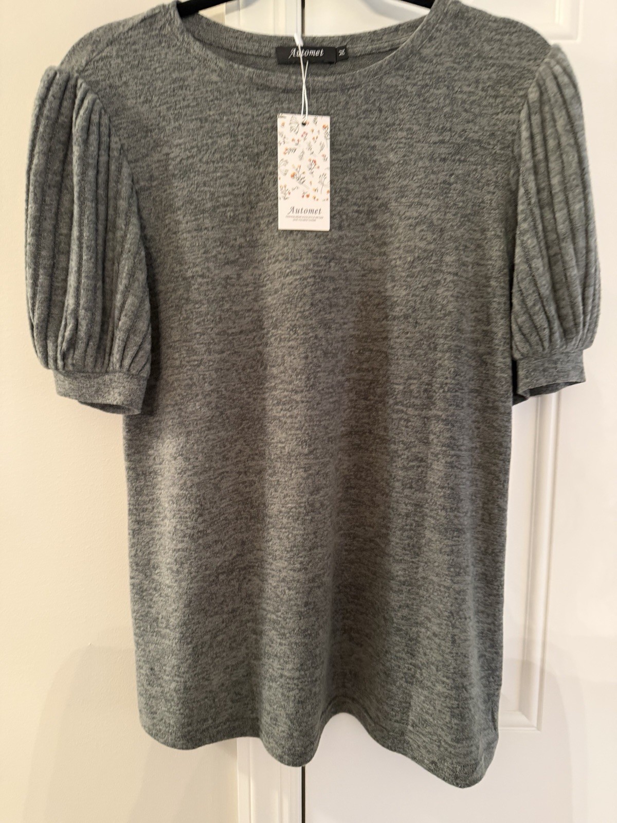 Automet Women’s Short Sleeve Casual Sweater DARK GREEN Size Medium NWT Automet Women’s Short Sleeve Casual Sweater DARK GREEN Size Medium NWT