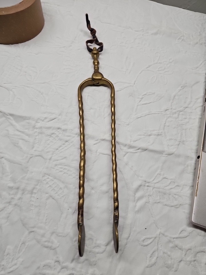 Antique 18th Century Brass English Fireplace Tool 11.5\ Antique 18th Century Brass English Fireplace Tool 11.5\